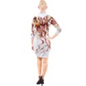 Animal Art Forms In Nature Jellyfish Quarter Sleeve Hood Bodycon Dress View2