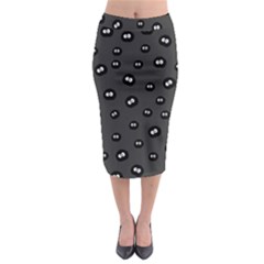 Totoro - Soot Sprites Pattern Midi Pencil Skirt