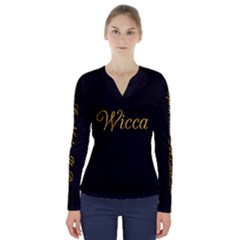   Wicca   V-neck Long Sleeve Top by GhostGear