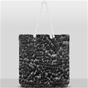 Black And White Grunge Cracked Abstract Print Full Print Rope Handle Tote (Large) View2