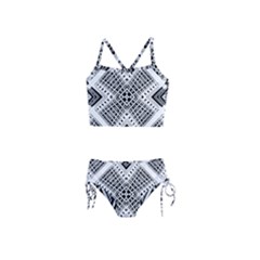 Pattern Tile Repeating Geometric Girls  Tankini Swimsuit