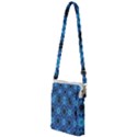 Blue Tile Wallpaper Texture Multi Function Travel Bag View1