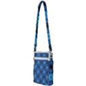 Blue Tile Wallpaper Texture Multi Function Travel Bag View2