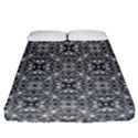 Black White Geometric Background Fitted Sheet (Queen Size) View1