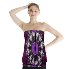 Kaleidoscope Round Circle Geometry Strapless Top
