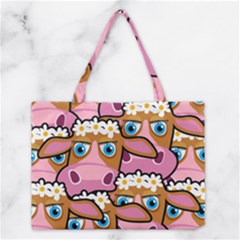 Pink Cows Medium Tote Bag