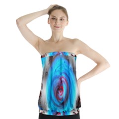 Abstract Kaleidoscope Pattern Strapless Top