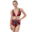 Abstract Depth Structure 3d Tied Up Two Piece Swimsuit View1