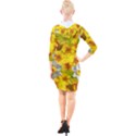 Daffodil Surprise Quarter Sleeve Hood Bodycon Dress View2