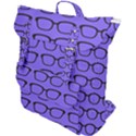 Nerdy Glasses Purple Buckle Up Backpack View1