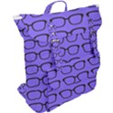 Nerdy Glasses Purple Buckle Up Backpack View2