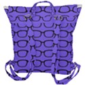 Nerdy Glasses Purple Buckle Up Backpack View3