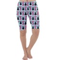 Waitress Uniform Dresses Nerdy Glasses Pattern Blue Cropped Leggings  View1