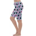Waitress Uniform Dresses Nerdy Glasses Pattern Blue Cropped Leggings  View2