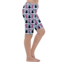 Waitress Uniform Dresses Nerdy Glasses Pattern Blue Cropped Leggings  View3