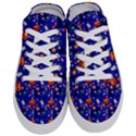 Halloween Treats Pattern Blue Half Slippers View1