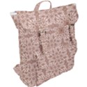 Ornamental Brown Buckle Up Backpack View2