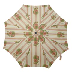 Lotus Flower Waterlily Wallpaper Hook Handle Umbrellas (large) by Mariart