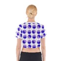 Kawaii Blueberry Jam Jar Pattern Cotton Crop Top View2