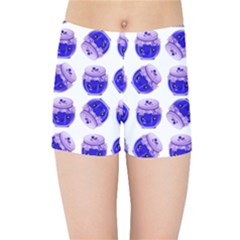 Kawaii Blueberry Jam Jar Pattern Kids  Sports Shorts