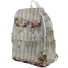 Floral Wood Wall Top Flap Backpack by snowwhitegirl