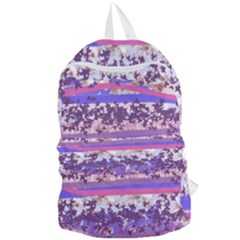 Abstract Pastel Pink Blue Foldable Lightweight Backpack by snowwhitegirl
