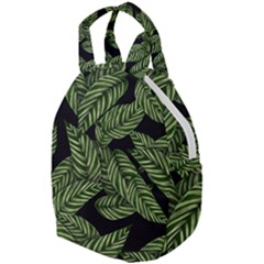 Tropical Leaves On Black Travel Backpacks by snowwhitegirl