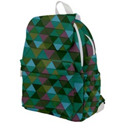 Green Geometric Top Flap Backpack by snowwhitegirl