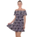Gothic Church Pattern Off Shoulder Velour Dress View1