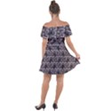 Gothic Church Pattern Off Shoulder Velour Dress View2