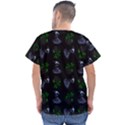 Gothic Girl Rose Black Pattern Men s V-Neck Scrub Top View2