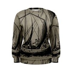 Vintage Ship Women s Sweatshirt by snowwhitegirl
