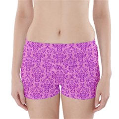 Victorian Paisley Pink Boyleg Bikini Wrap Bottoms