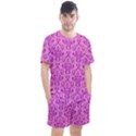 Victorian Paisley Pink Men s Mesh Tee and Shorts Set View1