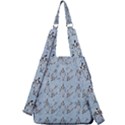 Skeleton Blue Background Center Zip Backpack View2