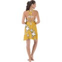 Whistling Sparrow - On Yellow - by LaRenard Studios Show Some Back Chiffon Dress View2