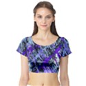 Violet Streak Short Sleeve Crop Top View1