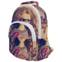 Eating Sushi Rounded Multi Pocket Backpack View1