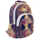 Eating Sushi Rounded Multi Pocket Backpack View2
