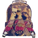 Eating Sushi Rounded Multi Pocket Backpack View3