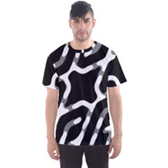 Giant Bold Dark Geometric Print Men s Sports Mesh Tee