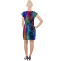 Wizzard Flashes Pattern Abstract Cap Sleeve Bodycon Dress View2