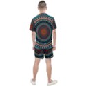 Ornament Circle Picture Colorful Men s Mesh Tee and Shorts Set View2
