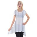 Bright Linear Abstract Print Short Sleeve Side Drop Tunic View1
