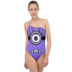 Evil Purple Classic One Shoulder Swimsuit