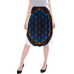 Flower Of Life Midi Beach Skirt