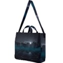 Skyline Night Star Sky Moon Sickle Square Shoulder Tote Bag View1
