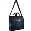 Skyline Night Star Sky Moon Sickle Square Shoulder Tote Bag View2