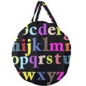 Alphabet Letters Colorful Polka Dots Letters In Lower Case Giant Round Zipper Tote View1