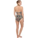 Ancient Chinese Secrets Characters Scallop Top Cut Out Swimsuit View2